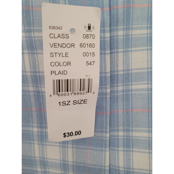 John Galt Women's One Size Gingham Blue Spaghetti Strap Dress‎ #P2 - Picture 5 of 5